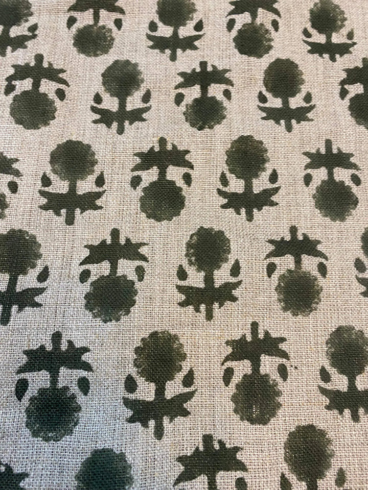 58" inches Indian Hand Block Print Fabric, Indian Linen Fabric, Block Print Fabric, Designer Floral Printing Fabric, Upholstery fabric, - Maple Village Lane