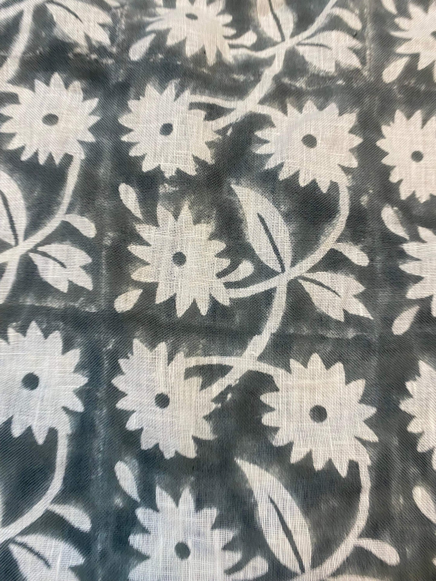 58" inches Indian Hand Block Print Fabric, Indian Linen Fabric, Block Print Fabric, Designer Floral Printing Fabric, Upholstery fabric,