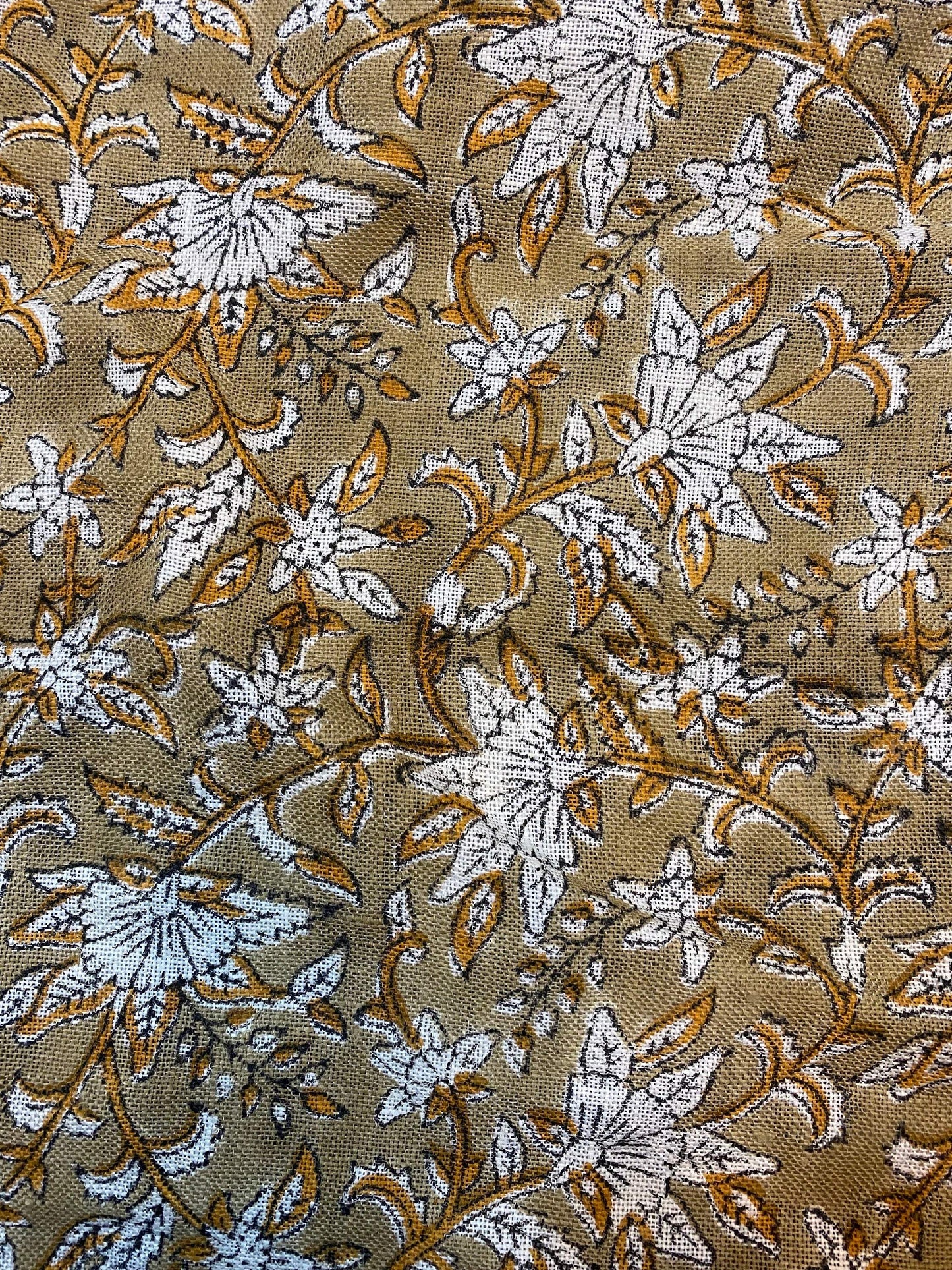 58" inches Indian Hand Block Print Fabric, Indian Linen Fabric, Block Print Fabric, Designer Floral Printing Fabric, Upholstery fabric,