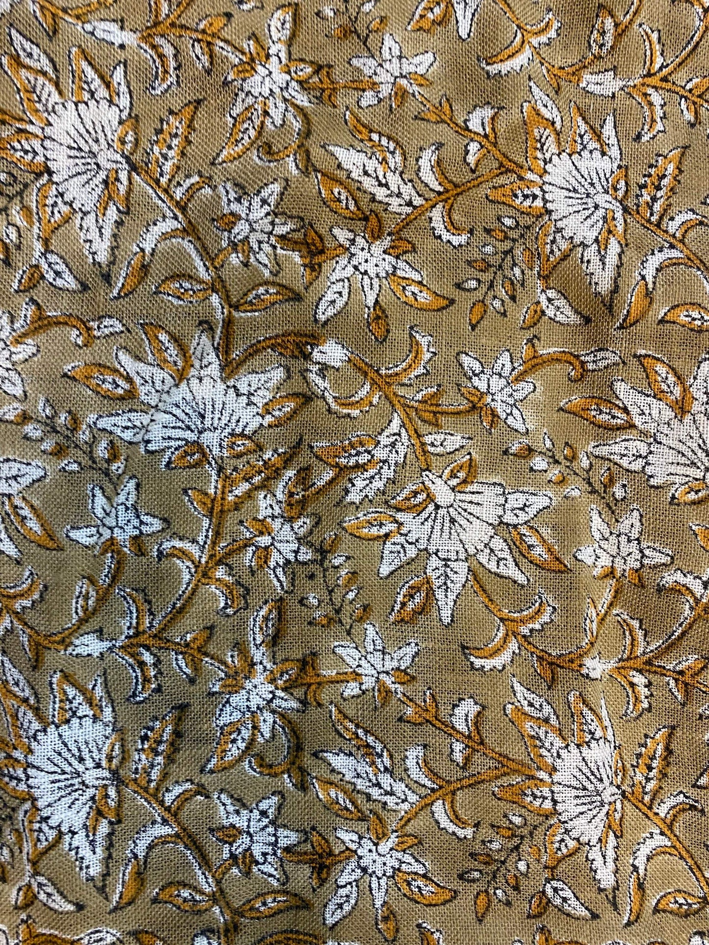 58" inches Indian Hand Block Print Fabric, Indian Linen Fabric, Block Print Fabric, Designer Floral Printing Fabric, Upholstery fabric,