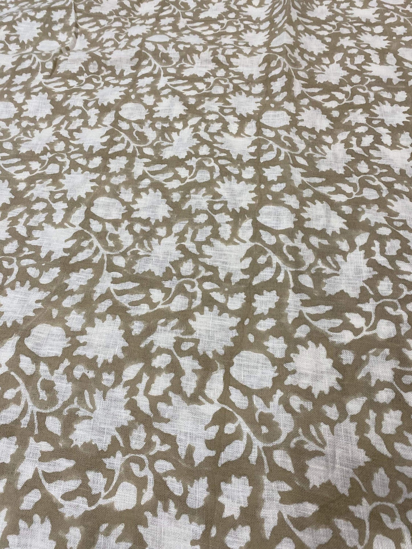 58" inches Hand Block Printed Linen Fabric , Home Decor Best Linen Fabric for decor, pillows ,upholstery, curtain - Maple Village Lane