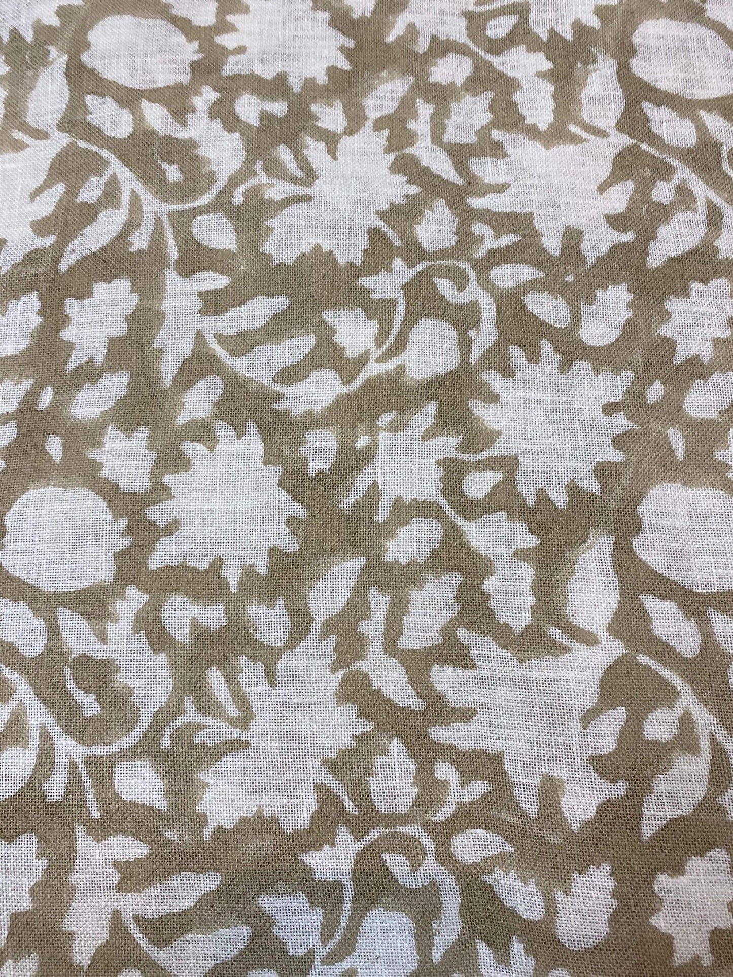 58" inches Hand Block Printed Linen Fabric , Home Decor Best Linen Fabric for decor, pillows ,upholstery, curtain