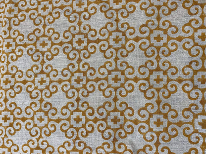 58" inches Hand Block Printed Linen Fabric , Home Decor Best Linen Fabric for decor, pillows ,upholstery, curtain - Maple Village Lane