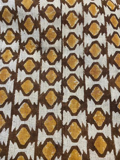 Linen fabric, Fabric by yard, Hand printed fabric, Block Print Fabric, Indian Fabric