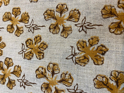 58" inches Hand Block Printed Linen Fabric , Home Decor Best Linen Fabric for decor, pillows ,upholstery, curtain