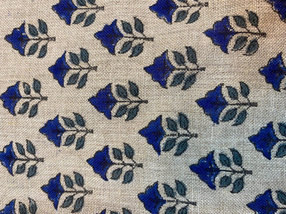 58" inches Indian Hand Block Print Fabric, Indian Linen Fabric, Block Print Fabric, Designer Floral Printing Fabric, Upholstery fabric, - Maple Village Lane