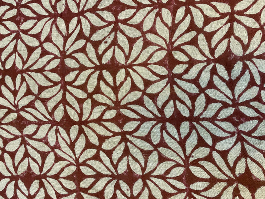 Linen fabric, Fabric by yard, Hand printed fabric, Block Print Fabric, Indian Fabric