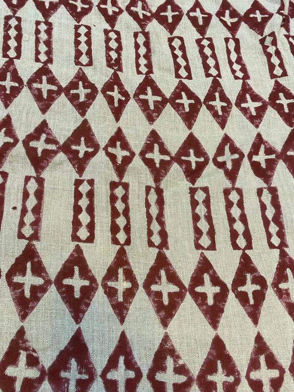 Freya Block Printed Linen Fabric