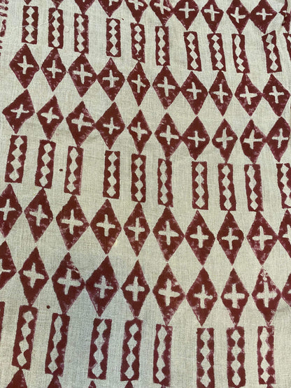 58" inches Indian Hand Block Print Fabric, Indian Linen Fabric, Block Print Fabric, Designer Floral Printing Fabric, Upholstery fabric,