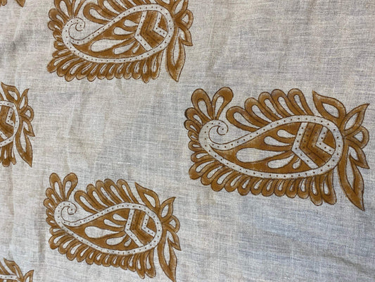 Linen fabric, Fabric by yard, Hand printed fabric, Block Print Fabric, Indian Fabric