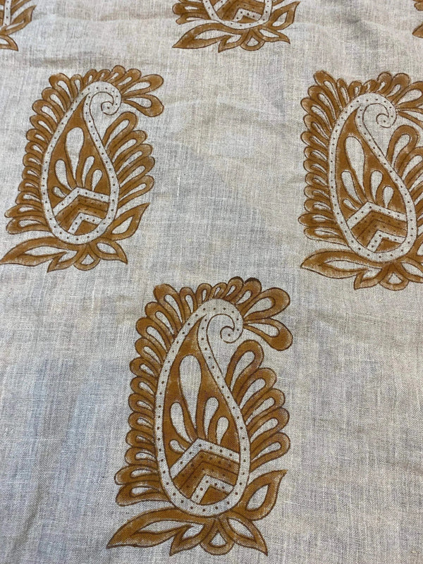 Amara Block Printed Linen Fabric