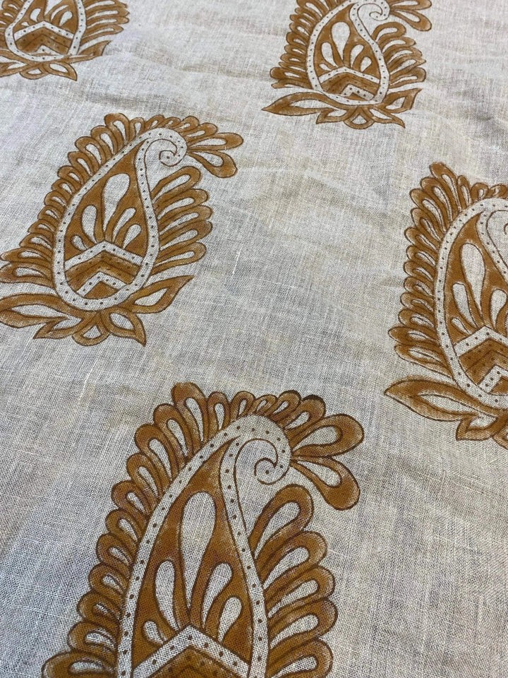 58" inches Indian Hand Block Print Fabric, Indian Linen Fabric, Block Print Fabric, Designer Floral Printing Fabric, Upholstery fabric, - Maple Village Lane