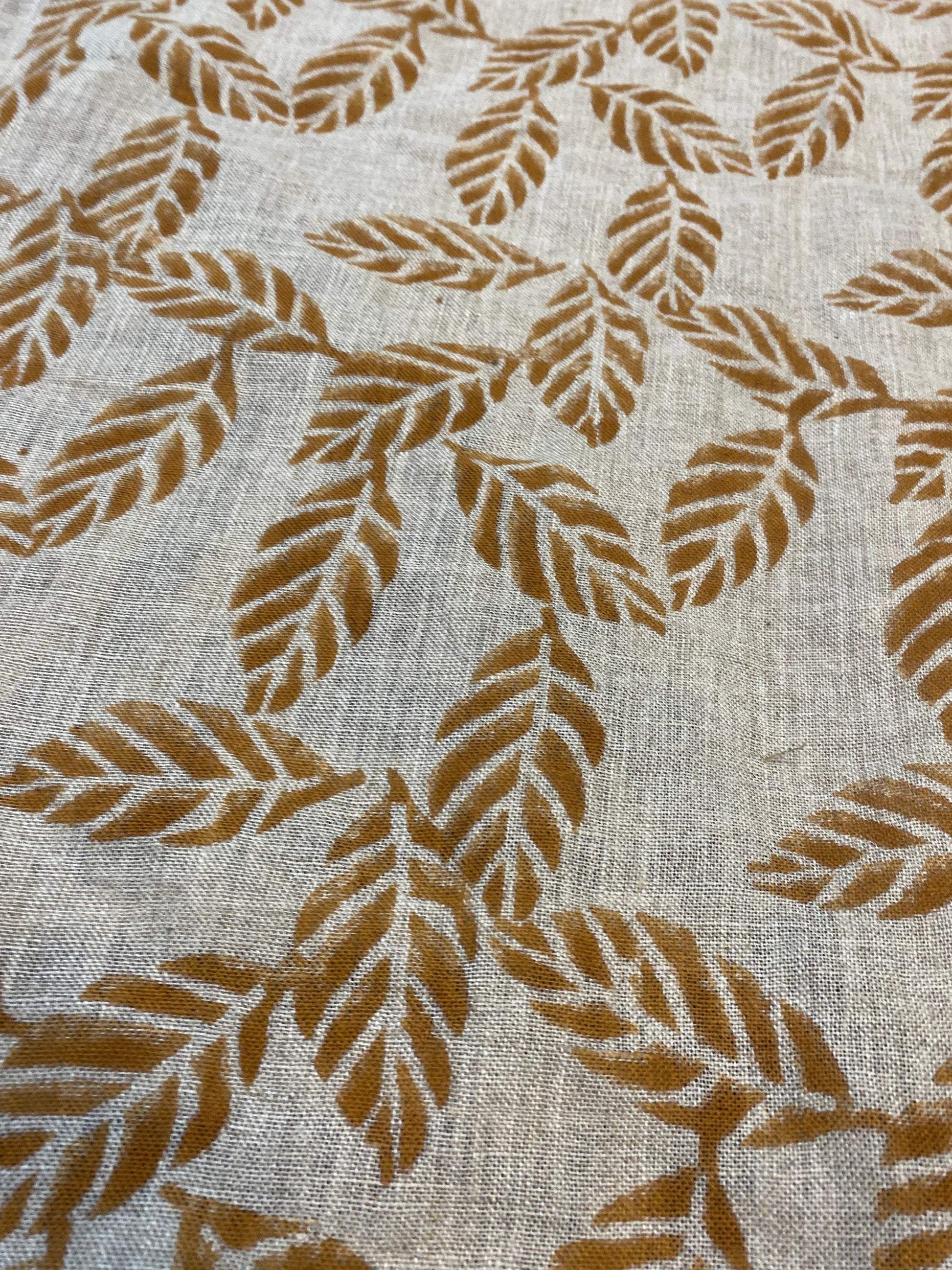 Linen fabric, Fabric by yard, Hand printed fabric, Block Print Fabric, Indian Fabric