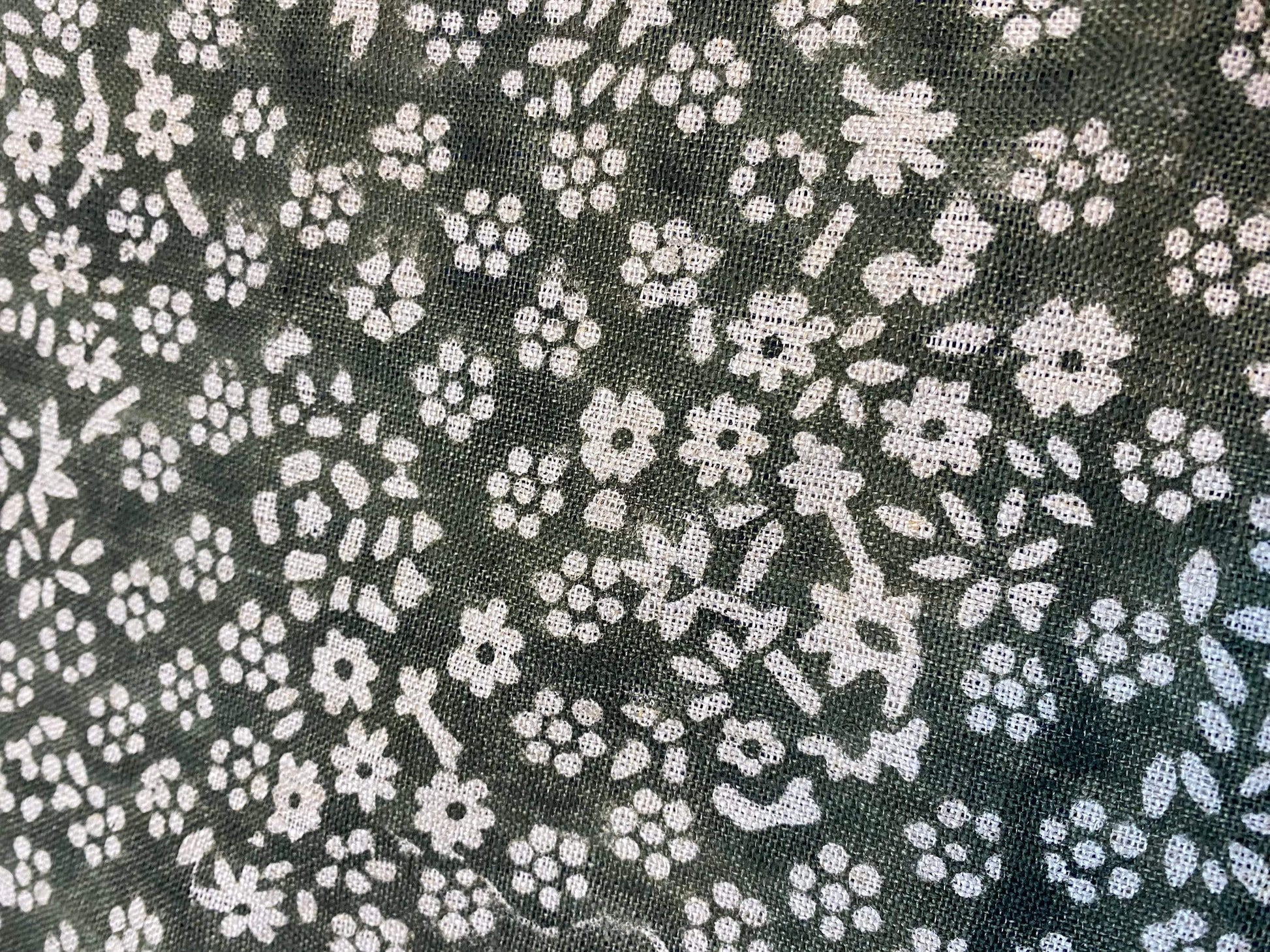 Linen fabric, Fabric by yard, Hand printed fabric, Block Print Fabric, Indian Fabric