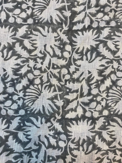 58" inches Indian Hand Block Print Fabric, Indian Linen Fabric, Block Print Fabric, Designer Floral Printing Fabric, Upholstery fabric,