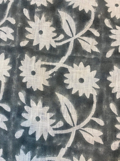 58" inches Indian Hand Block Print Fabric, Indian Linen Fabric, Block Print Fabric, Designer Floral Printing Fabric, Upholstery fabric,