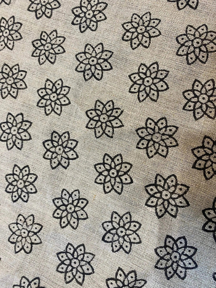 Linen fabric, Fabric by yard, Hand printed fabric, Block Print Fabric, Indian Fabric