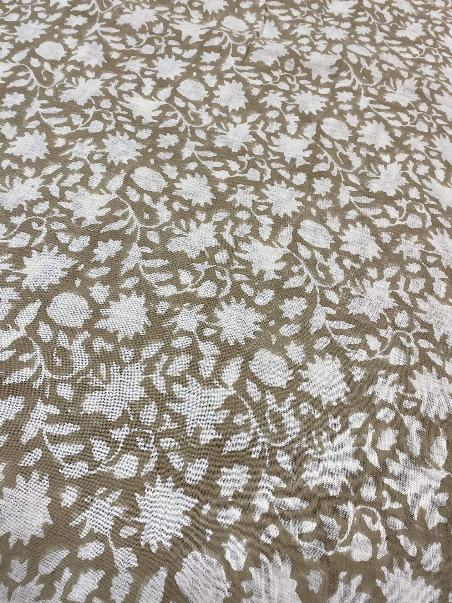 58" inches Hand Block Printed Linen Fabric , Home Decor Best Linen Fabric for decor, pillows ,upholstery, curtain