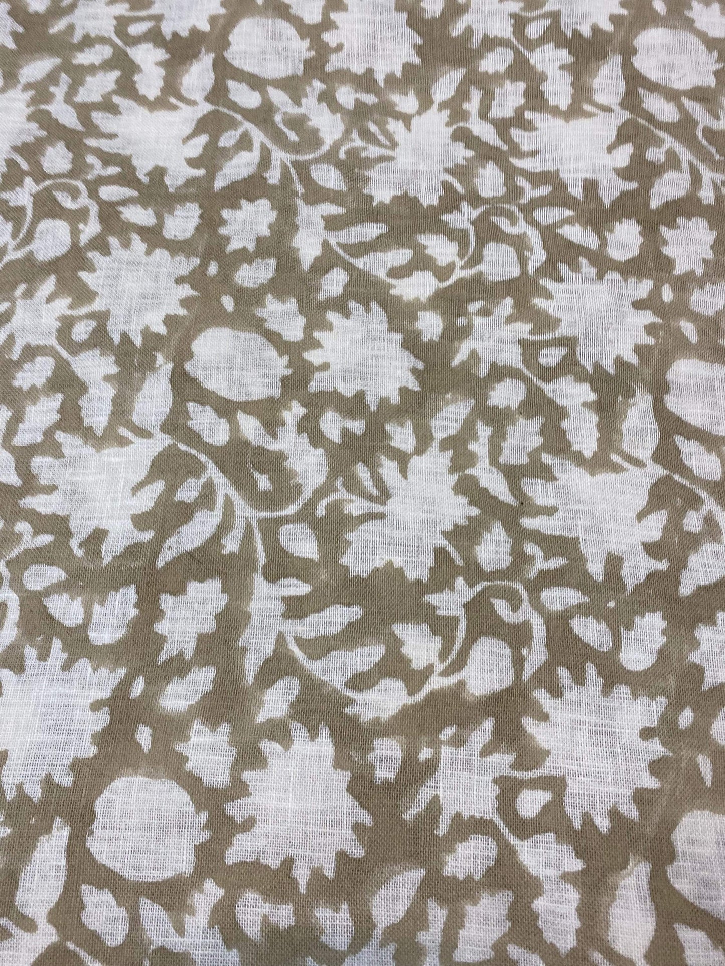 58" inches Hand Block Printed Linen Fabric , Home Decor Best Linen Fabric for decor, pillows ,upholstery, curtain - Maple Village Lane