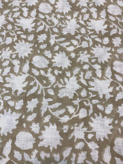 58" inches Hand Block Printed Linen Fabric , Home Decor Best Linen Fabric for decor, pillows ,upholstery, curtain