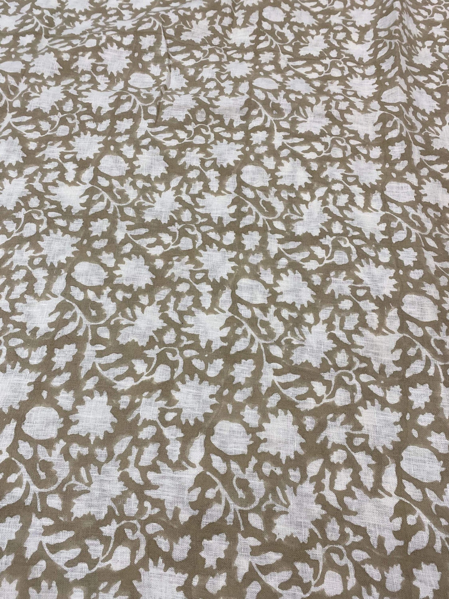 58" inches Hand Block Printed Linen Fabric , Home Decor Best Linen Fabric for decor, pillows ,upholstery, curtain - Maple Village Lane