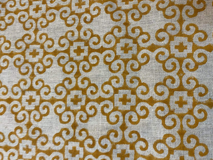 58" inches Hand Block Printed Linen Fabric , Home Decor Best Linen Fabric for decor, pillows ,upholstery, curtain - Maple Village Lane