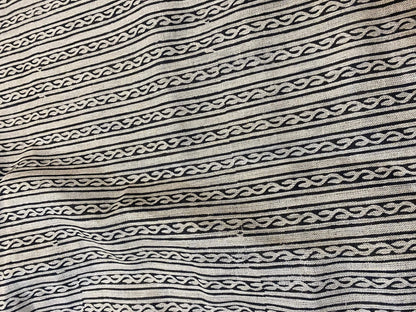 58" inches Hand Block Printed Linen Fabric , Home Decor Best Linen Fabric for decor, pillows ,upholstery, curtain