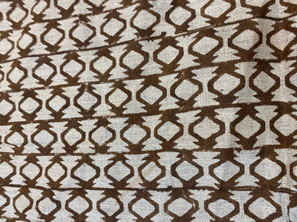 58" inches Hand Block Printed Linen Fabric , Home Decor Best Linen Fabric for decor, pillows ,upholstery, curtain - Maple Village Lane