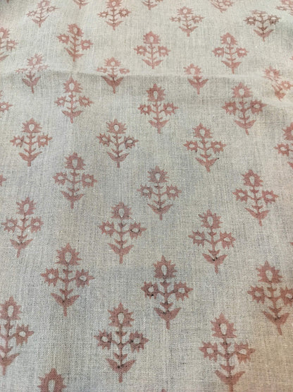 Thick 58"  Handloom Linen Fabric Linen Fabric Flower , Upholstery Fabric, Pillow Cover ,Thick Linen Fabric, Pillow Cover , Drapery Fabric