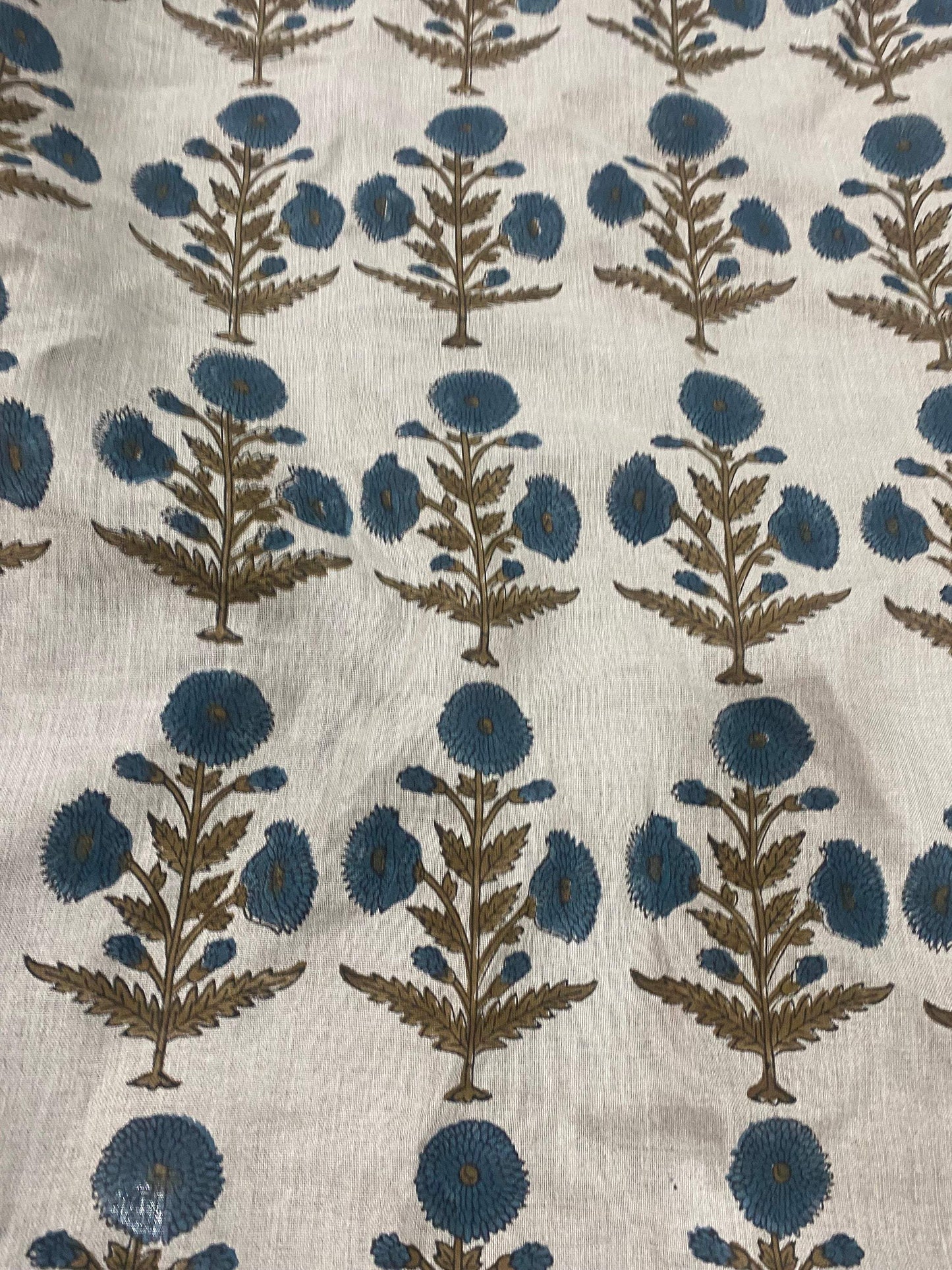 58" inches Hand Block Printed Linen Fabric , Home Decor Best Linen Fabric for decor, pillows ,upholstery, curtain