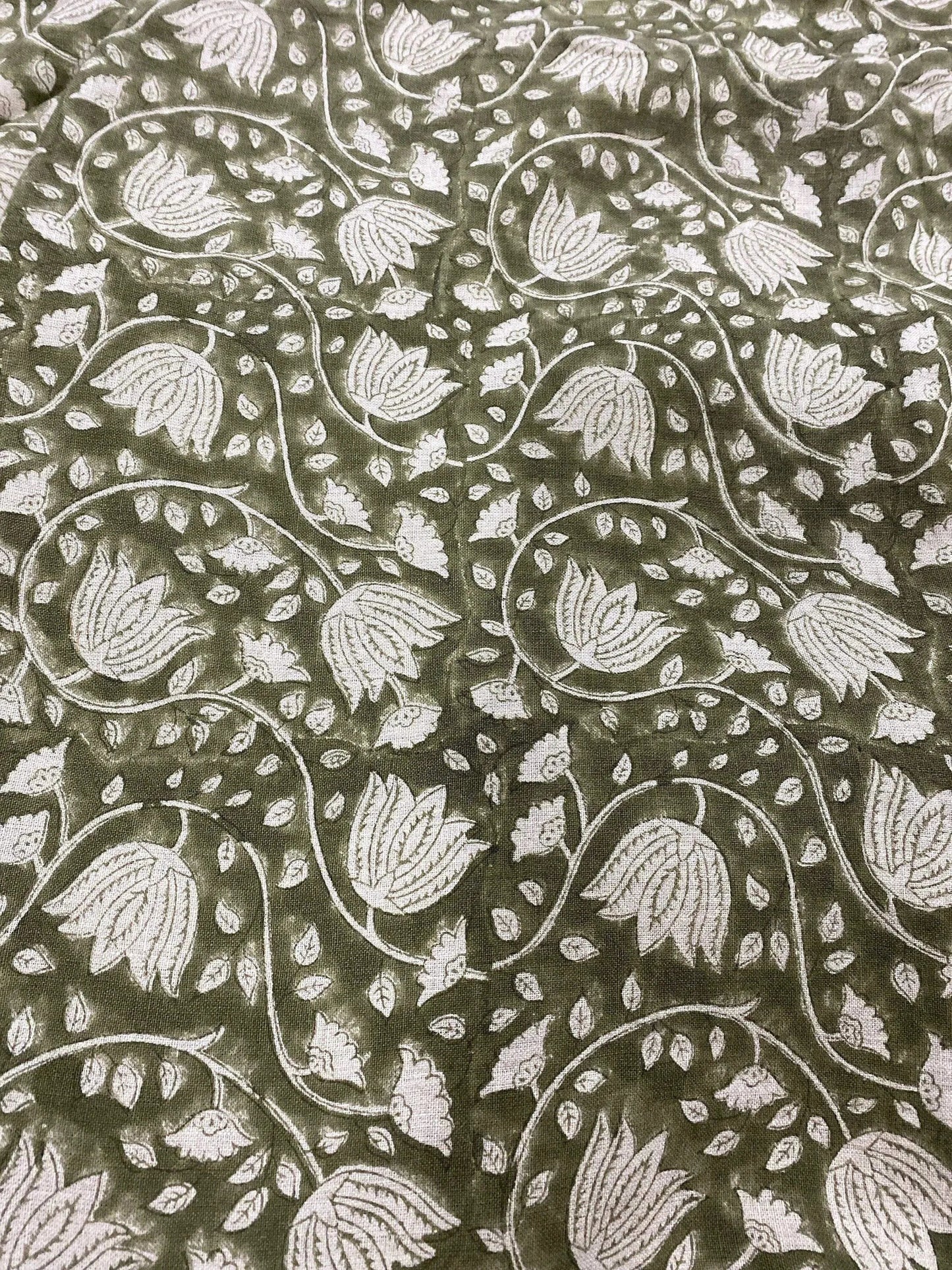 Vivienne Block Print Upholstery Linen Fabric