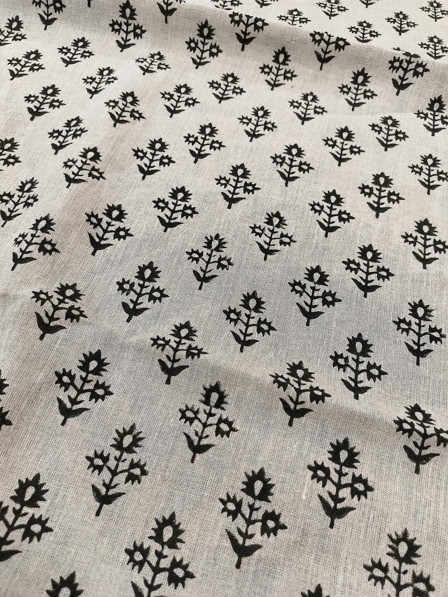 Linen fabric, Fabric by yard, Hand printed fabric, Block Print Fabric, Indian Fabric