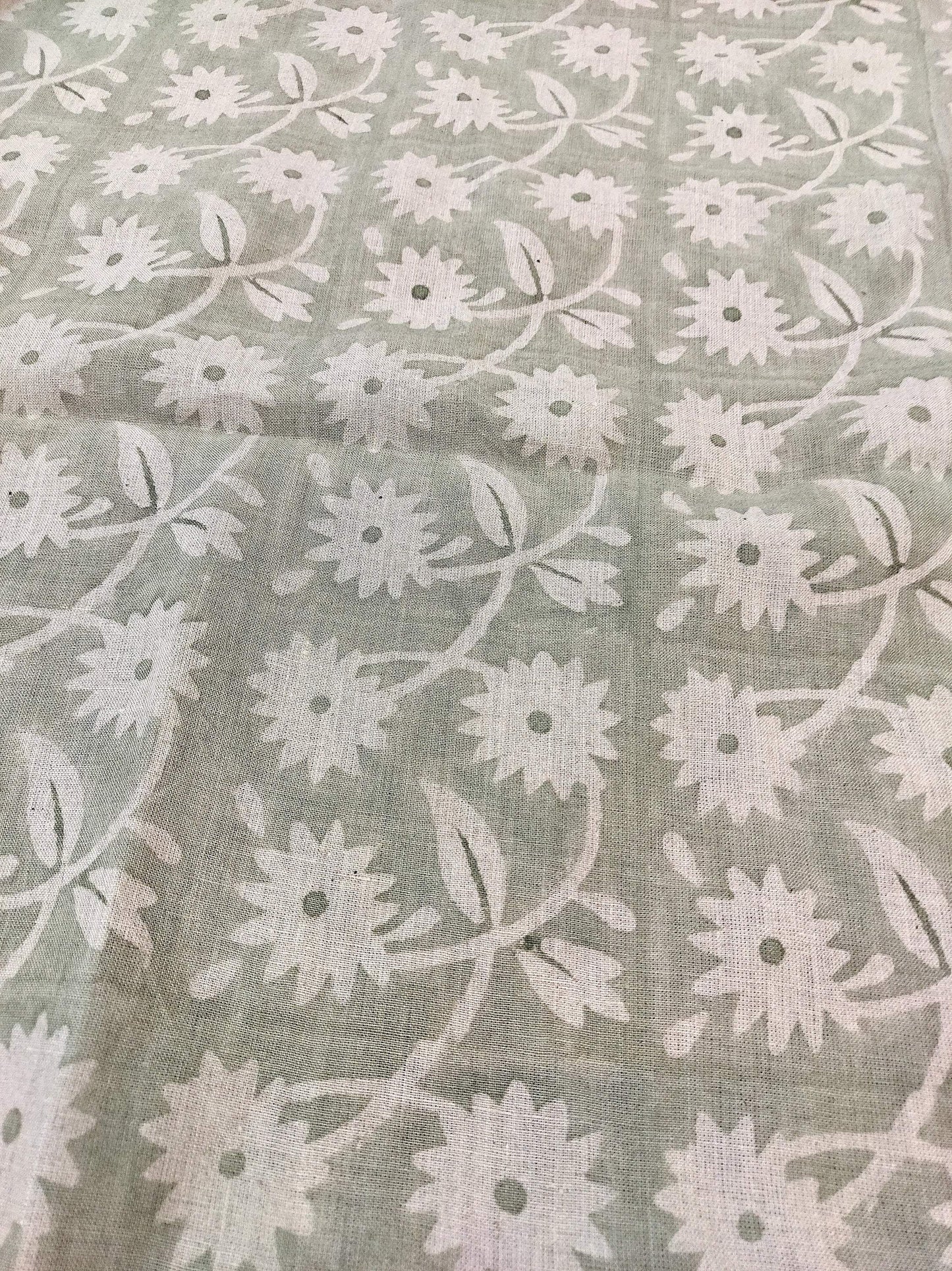 Linen fabric, Fabric by yard, Hand printed fabric, Block Print Fabric, Indian Fabric