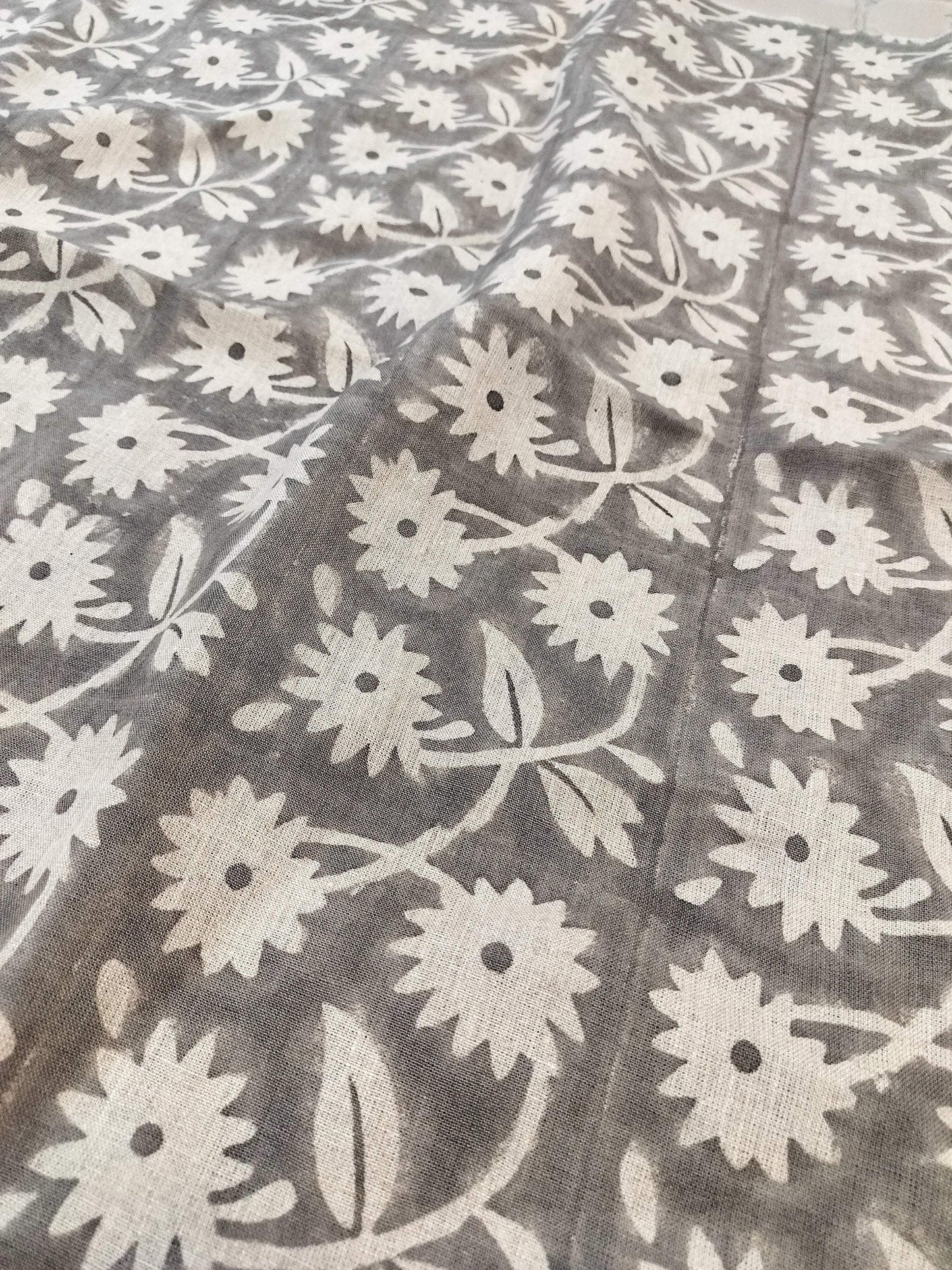 Linen fabric, Fabric by yard, Hand printed fabric, Block Print Fabric, Indian Fabric