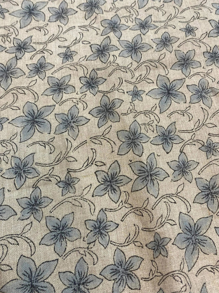 Linen fabric, Fabric by yard, Hand printed fabric, Block Print Fabric, Indian Fabric