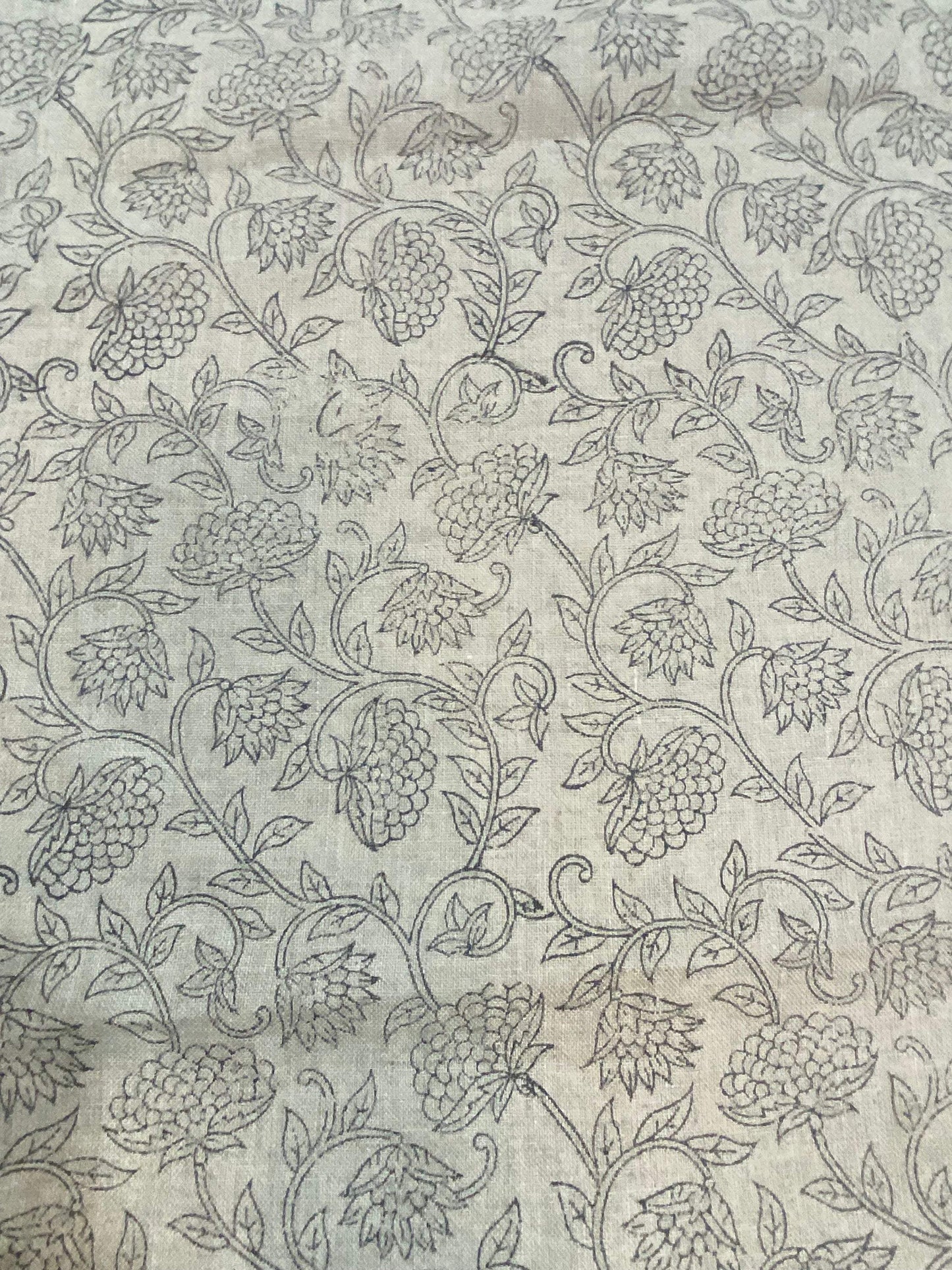 58" inches Hand Block Printed Linen Fabric , Home Decor Best Linen Fabric for decor, pillows ,upholstery, curtain