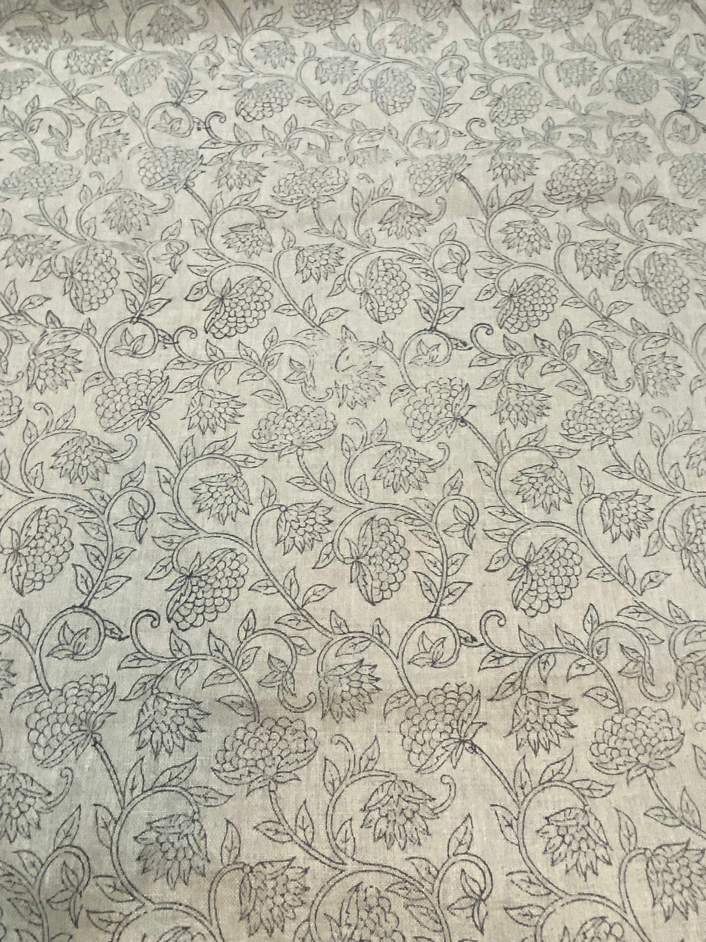 58" inches Hand Block Printed Linen Fabric , Home Decor Best Linen Fabric for decor, pillows ,upholstery, curtain