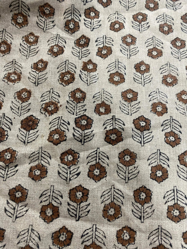 Jennings Hand Block Printed Linen
