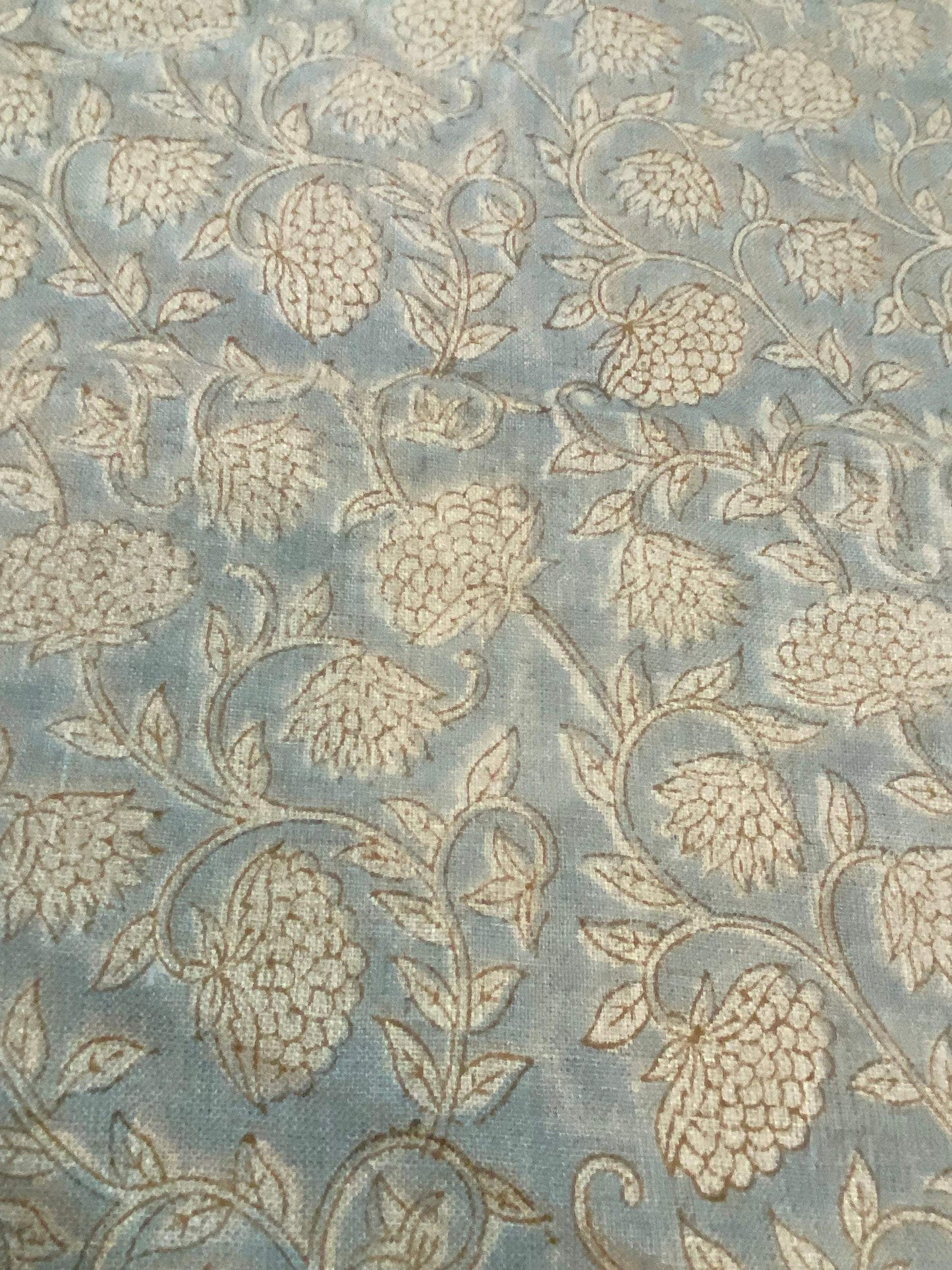 58" inches Hand Block Printed Linen Fabric , Home Decor Best Linen Fabric for decor, pillows ,upholstery, curtain