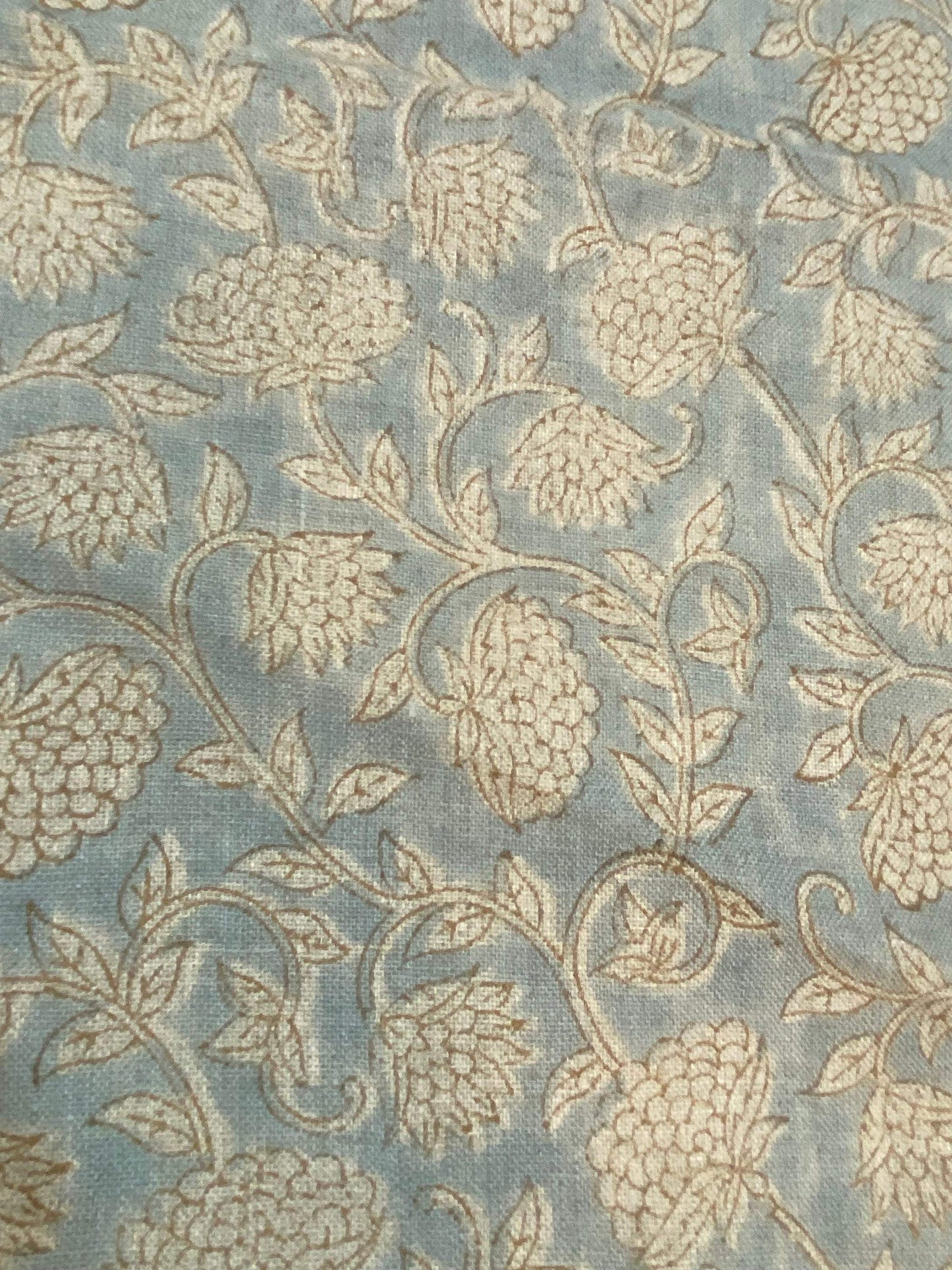 58" inches Hand Block Printed Linen Fabric , Home Decor Best Linen Fabric for decor, pillows ,upholstery, curtain