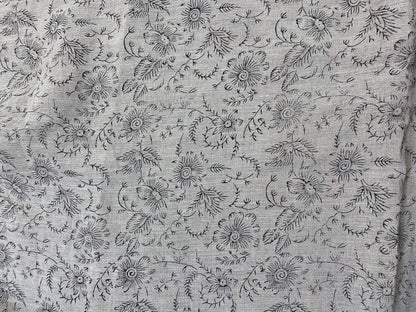 Linen fabric, Fabric by yard, Hand printed fabric, Block Print Fabric, Indian Fabric