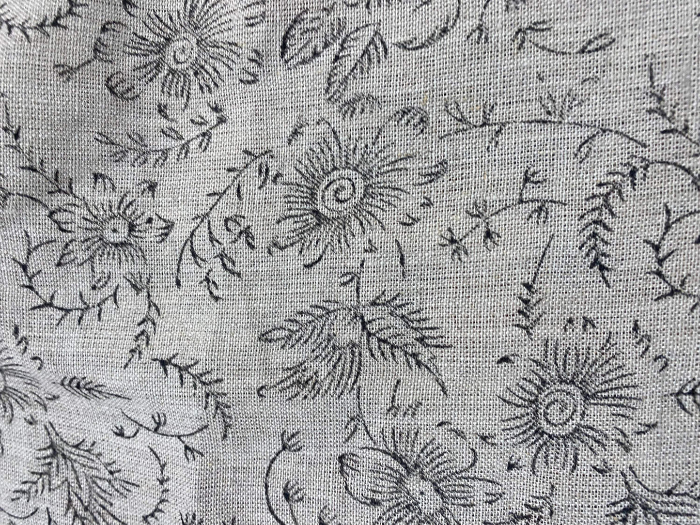 58" inches Hand Block Printed Linen Fabric , Home Decor Best Linen Fabric for decor, pillows ,upholstery, curtain