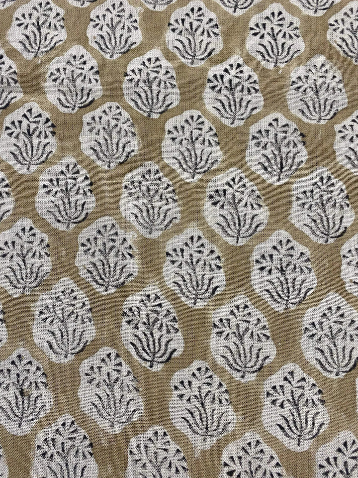 58" inches Hand Block Printed Linen Fabric , Home Decor Best Linen Fabric for decor, pillows ,upholstery, curtain - Maple Village Lane