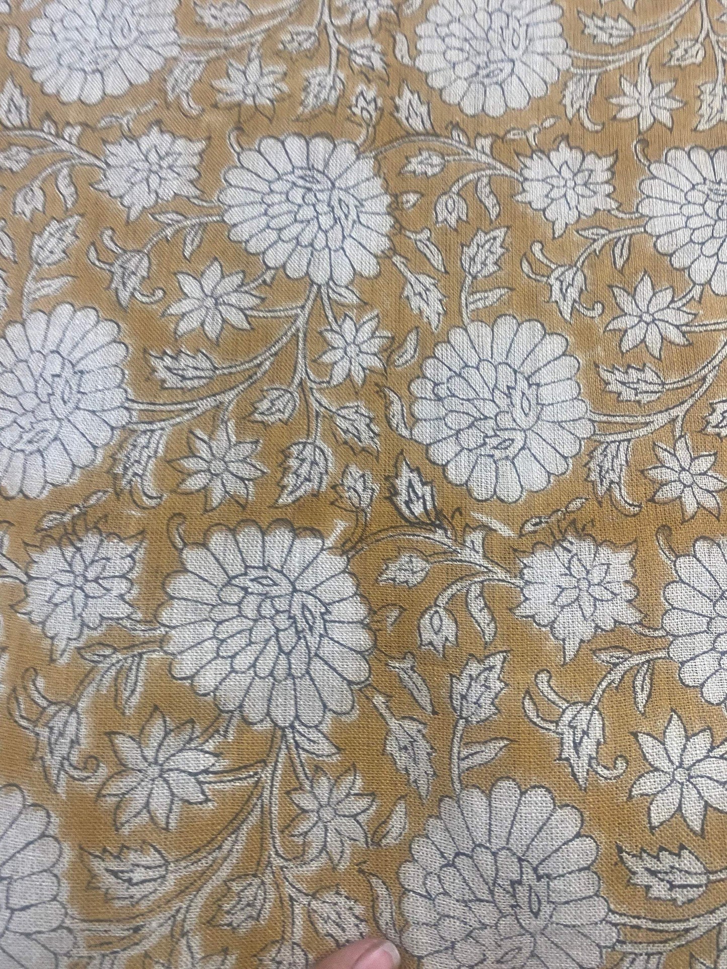 58" inches Hand Block Printed Linen Fabric , Home Decor Best Linen Fabric for decor, pillows ,upholstery, curtain