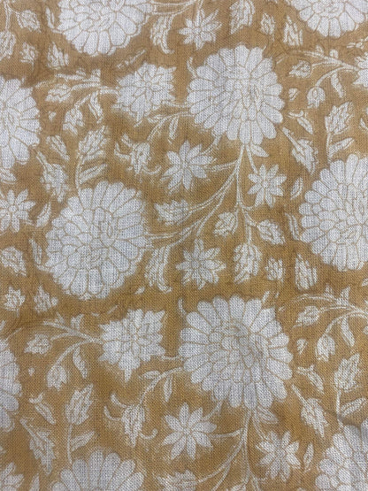 Linen fabric, Fabric by yard, Hand printed fabric, Block Print Fabric, Indian Fabric