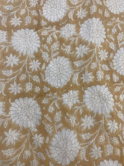 58" inches Hand Block Printed Linen Fabric , Home Decor Best Linen Fabric for decor, pillows ,upholstery, curtain