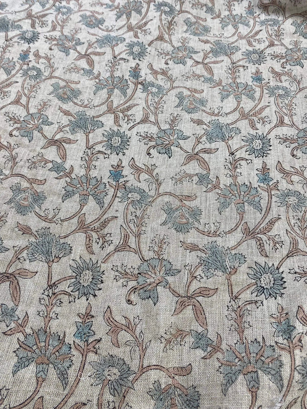 Cora Hand Block Printed Linen