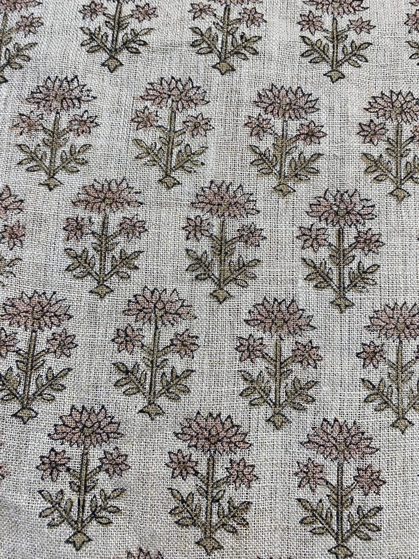 Linen fabric, Fabric by yard, Hand printed fabric, Block Print Fabric, Indian Fabric