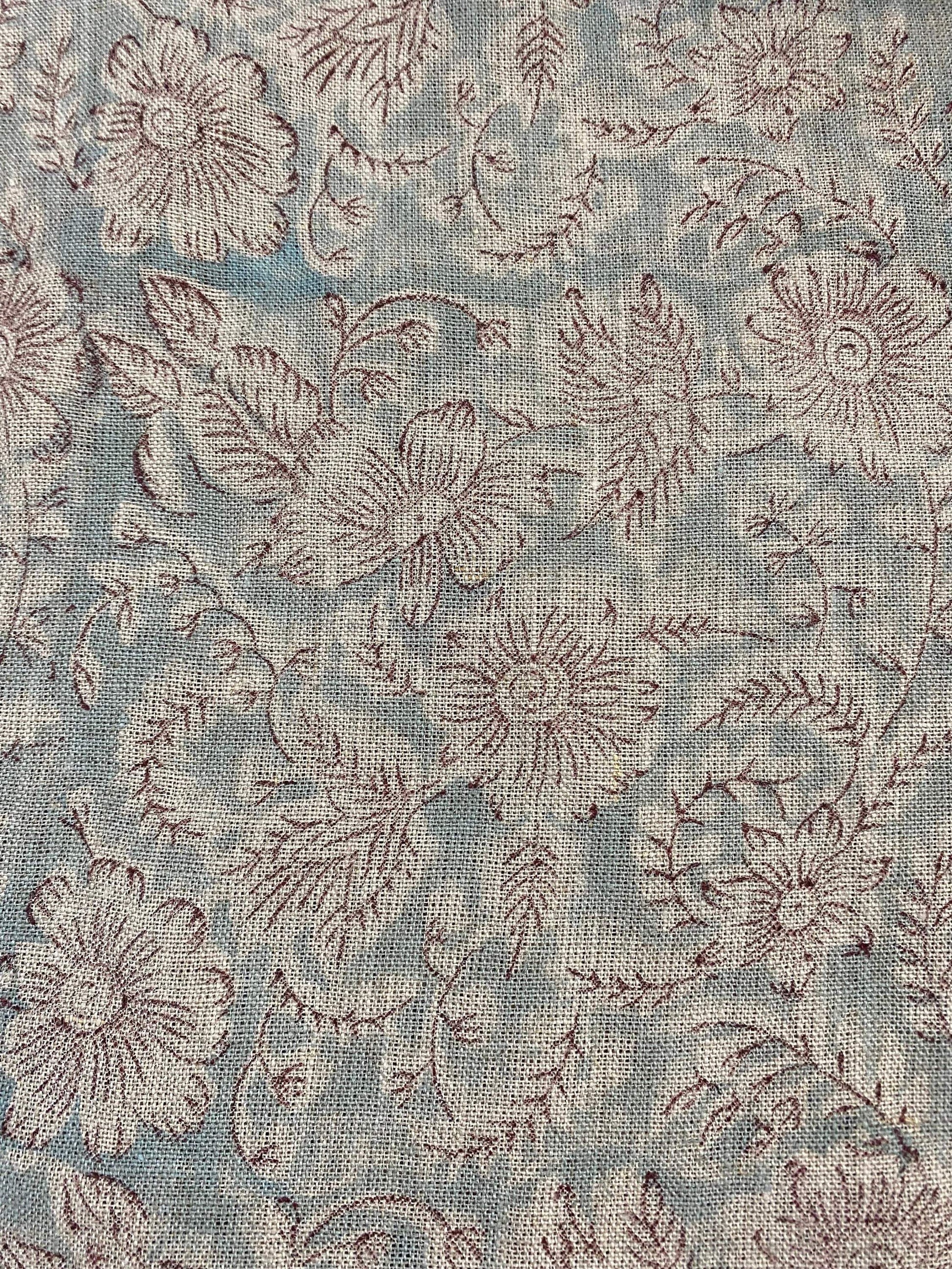 Linen fabric, Fabric by yard, Hand printed fabric, Block Print Fabric, Indian Fabric