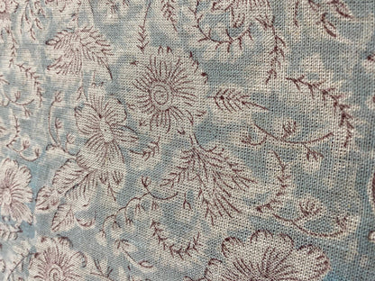 58" inches Hand Block Printed Linen Fabric , Home Decor Best Linen Fabric for decor, pillows ,upholstery, curtain